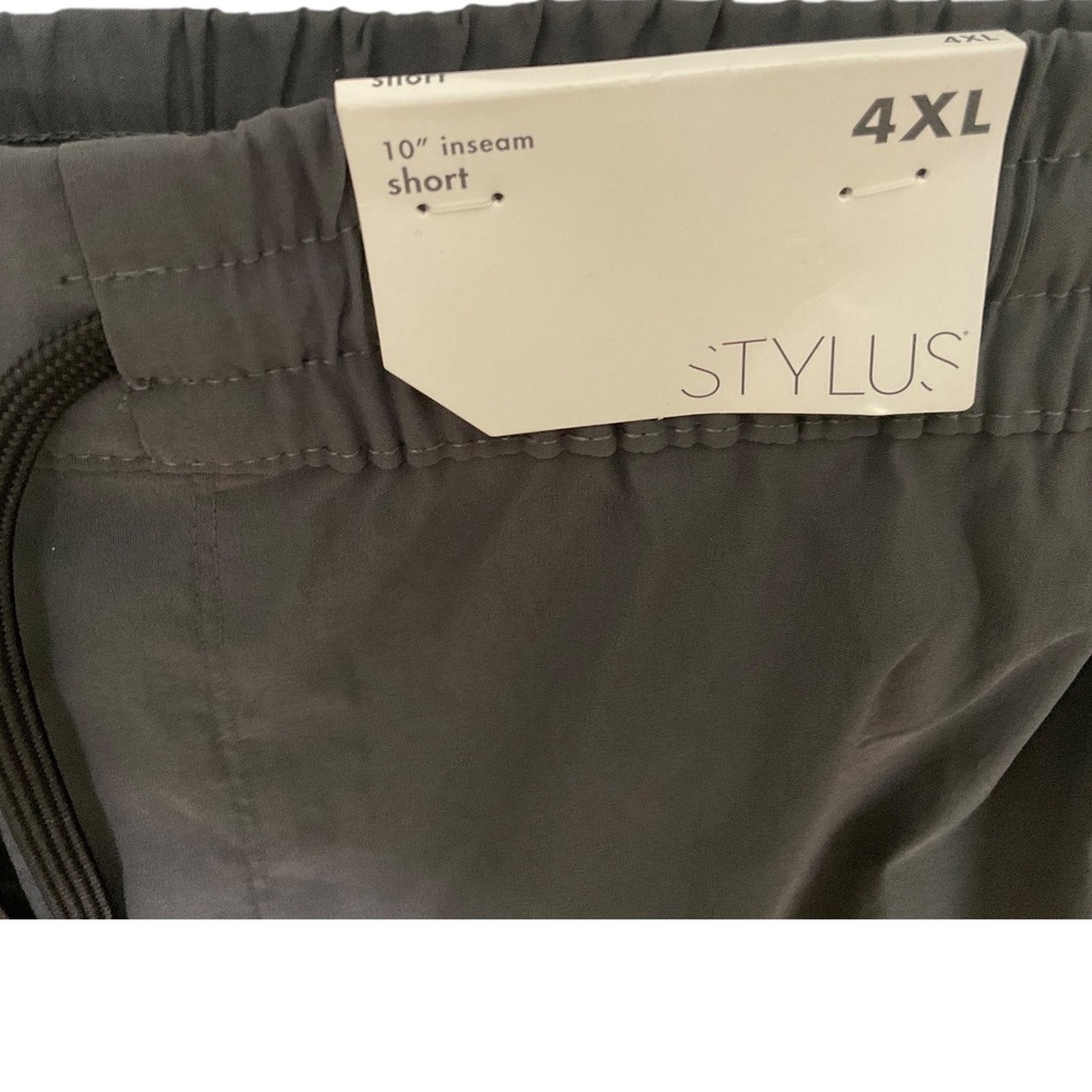 Stylus Mens Big & Tall 4XL Charcoal Smoke 10 Inch Inseam Shorts NWT 581-2407 - Picture 4 of 10